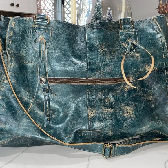 NWTs BED|STU Rockaway Handbag plus Cadence wristlet dark teal lux - Picture 6 of 15